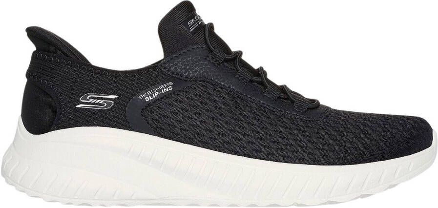 Skechers Slip-ins: Bob Squad dames sneakers zwart wit Extra comfort Memory Foam