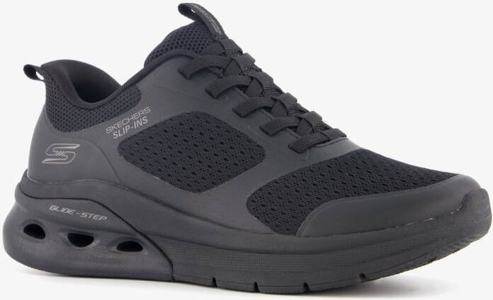 Skechers Slip-ins: BOBS Arc Waves 2.0 dames sneakers zwart Extra comfort Memory Foam