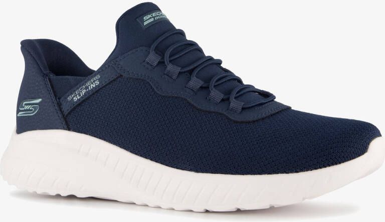 Skechers Slip-ins: Bobs Sport Squad dames sneakers blauw Extra comfort Memory Foam