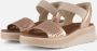 Skechers Slip-ins Bobs Sun Ray Step Aside Dames Sandalen Goud - Thumbnail 1