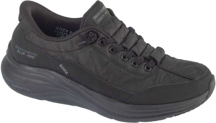 Skechers Slip-ins: Contour Foam Cozy Fit Vrouwen Zwart Sneakers
