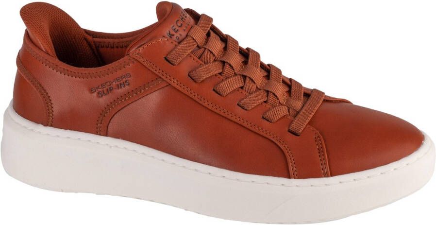 Skechers Slip-Ins: Court Break Suit Sneaker Mannen Bruin Sneakers