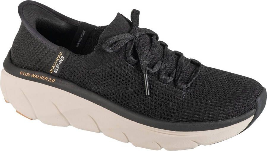 Skechers Slip-Ins: D'lux Walker 2.0 Thrill Movement 150105-BKTN Vrouwen Zwart Sneakers Sportschoenen