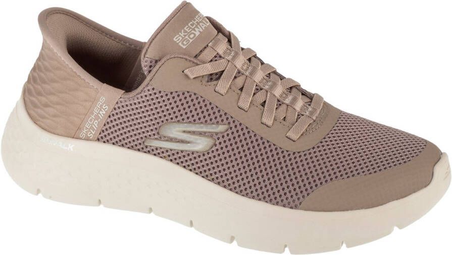 Skechers Slip-Ins: GO WALK Flex Grand Entry Vrouwen Beige Sneakers