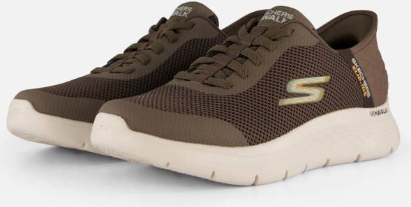Skechers Slip-ins Go Walk Flex Hands Up Heren Instappers Bruin