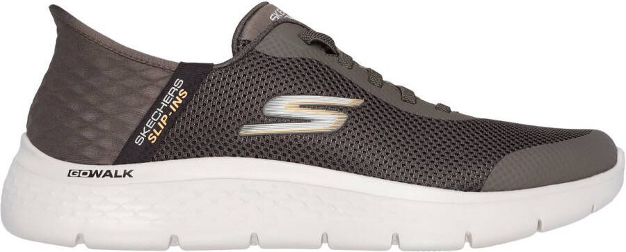 Skechers Slip-ins Go Walk Flex Hands Up Heren Instappers Bruin