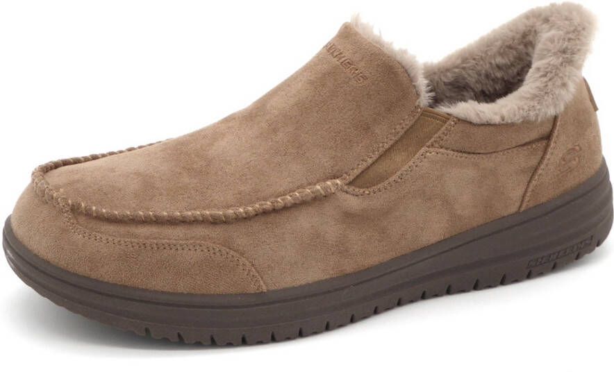 Skechers Slip-Ins Murette Scofield Heren Pantoffel 205606 TAN Lichtbruin