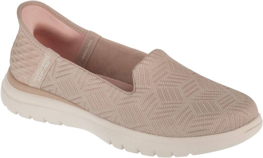 Skechers Instapper Hands-Free Slip-Ins On The Go Flex Clover 138182 TPE Taupe Machine Washable