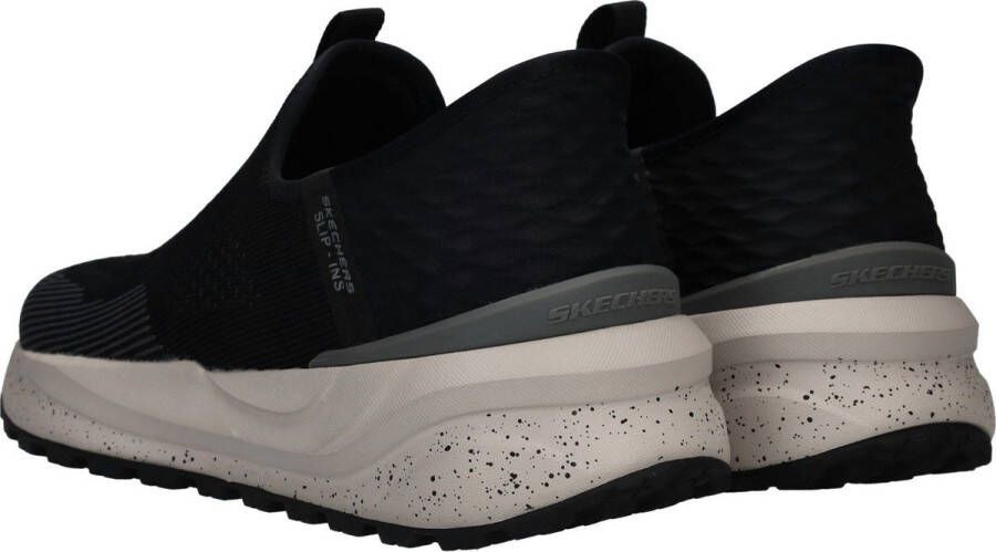 Skechers Zwarte Slip-On Sneakers met Gespikkelde Zool Black Heren