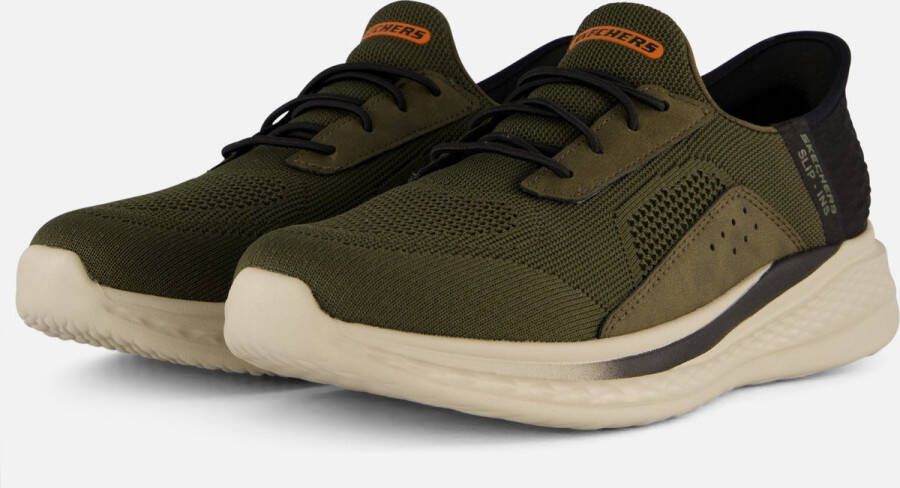 Skechers Slip-ins Slade Cohen Heren Instappers Olijfgroen