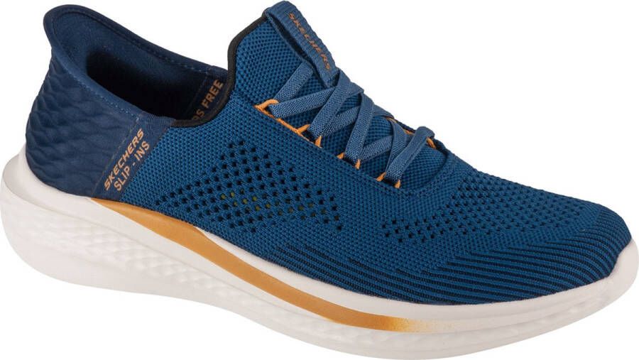 Skechers Slip-Ins: Slade Quinto 210810-BLU Mannen Blauw Sneakers