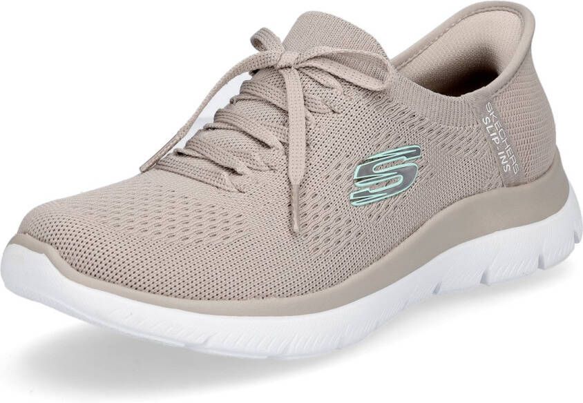 Skechers Slip-on sneakers SUMMITS-NEW DAILY slippers vrijetijdsschoen in vegan uitvoering