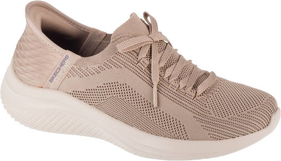 Skechers Slip-Ins Ultra Flex 3.0 Brilliant Vrouwen Beige Sneakers Sportschoenen