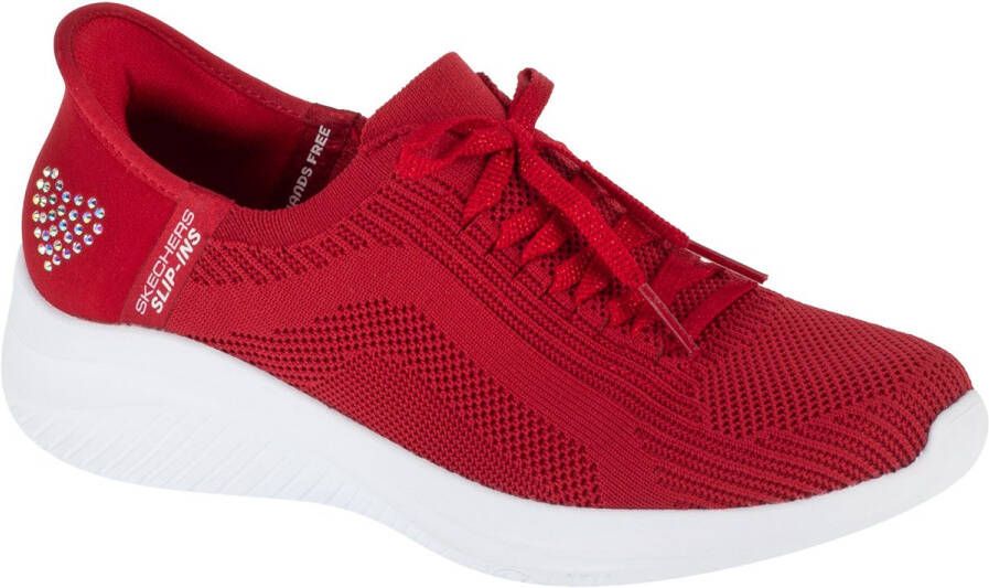 Skechers Slip-Ins: Ultra Flex 3.0 Heart Me Vrouwen Zwart Sneakers Sportschoenen