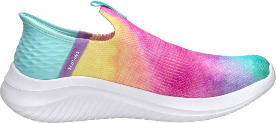 Skechers Pastel Clouds slip-on sneakers roze blauw geel Meisjes Textiel 31 - Foto 3