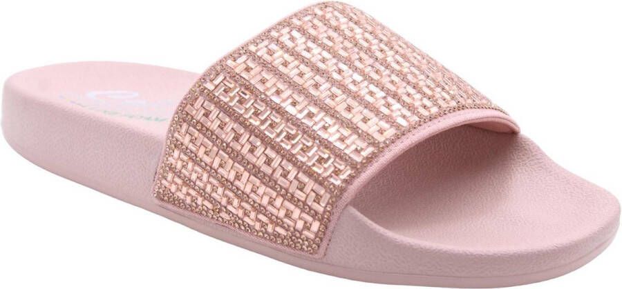Skechers Slippers POP UPS NEW SPARK zomerschoen slippers met glinsterende bandage