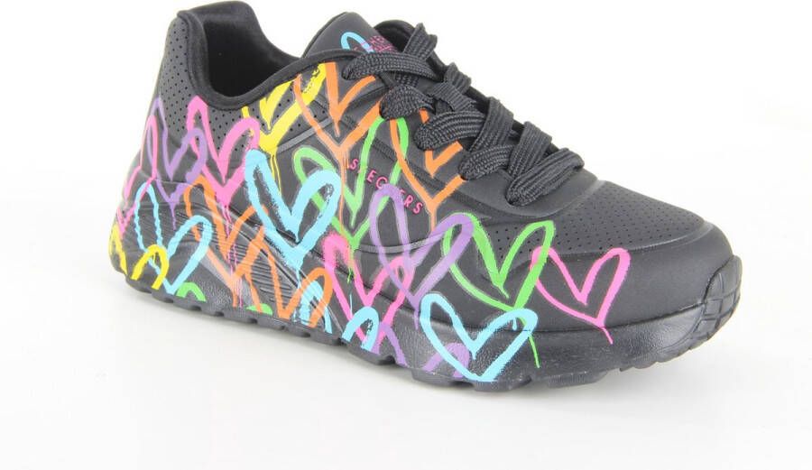 Skechers Sneaker 314064L BKMT UNO Lite Spread The Love Zwart Multi