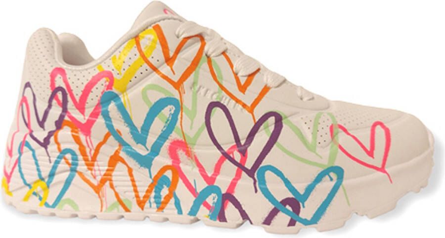 Skechers Uno Lite Spread The Love Meisjes Sneakers Wit Mutlicolour - Foto 5