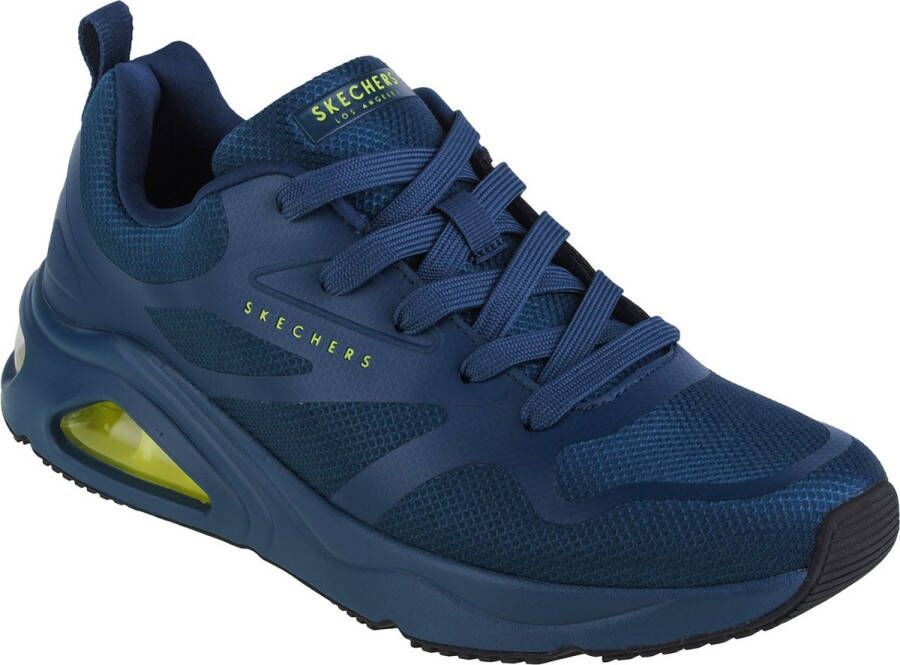 Skechers Go Walk Flex New World Instappers Donkerblauw Lime