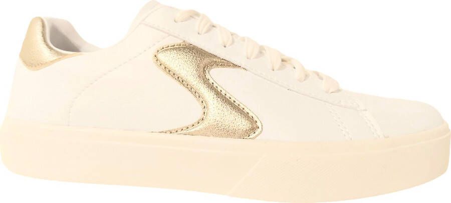 Skechers Sneaker Eden Lx-Beaming Glory 185016 WTGD Wit Goud Machine Washable