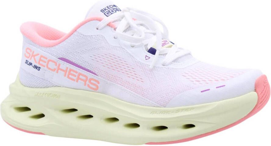 Skechers Slip-Ins Max Cushioning Glide Step White Pink
