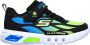 Skechers Flex-Glow Dezlom Jongens Sneakers Black Blue Lime - Thumbnail 1