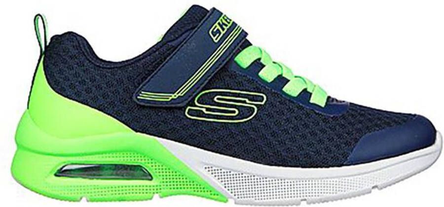 Skechers Microspec Max kinder sneakers blauw groen Extra comfort Memory Foam