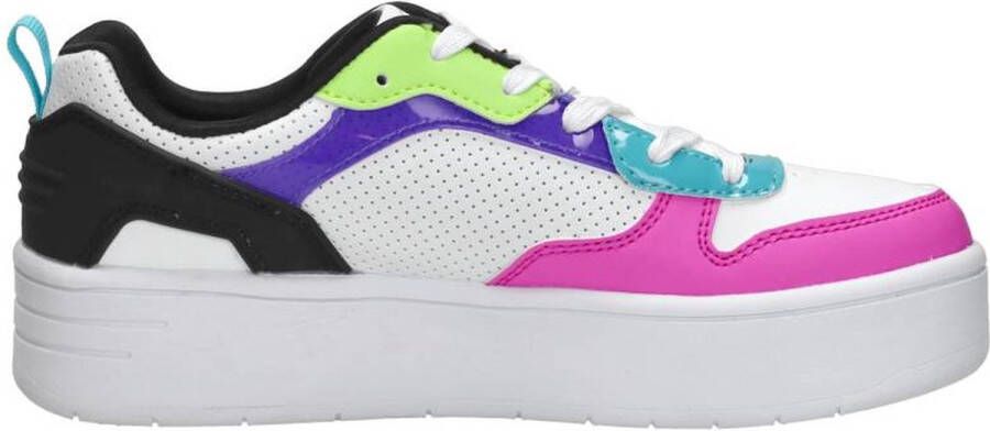 Skechers Court High sneakers wit roze zwart Meisjes Imitatieleer Meerkleurig 30