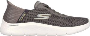 Skechers slip-in go walk flex hardloopschoenen bruin heren