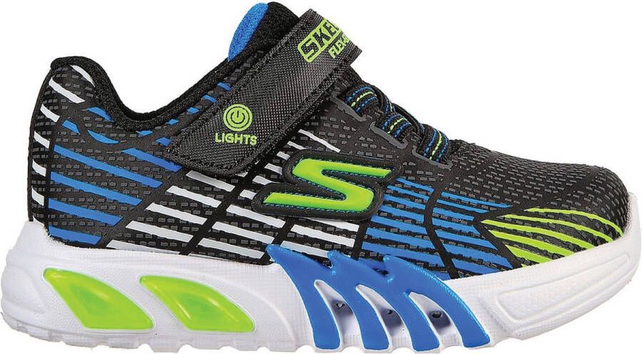 Skechers Flex Glow Elite 400135N BBLM Zwart Groen Blauw 22