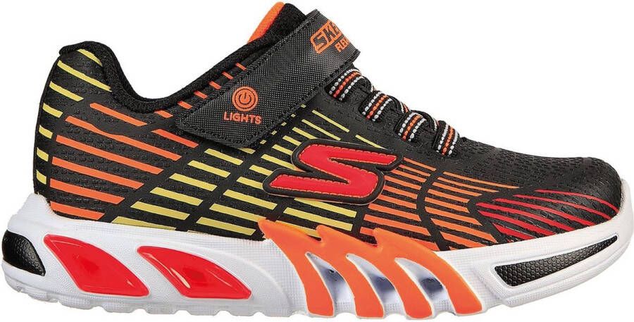 Skechers Flex glow elite klittenband sneaker Zwart multi