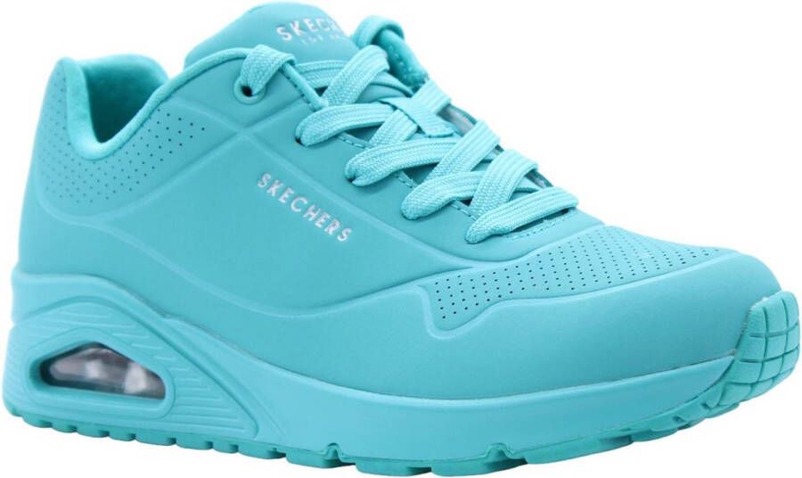 Skechers Sneakers met sleehak Uno Stand on Air met fijne perforatie vrijetijdsschoen lage schoen veterschoen