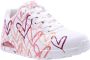 Skechers Sneakers met sleehak UNO-SPREAD THE LOVE Vrijetijdsschoen lage schoen veterschoen met coole graffiti-print - Thumbnail 5