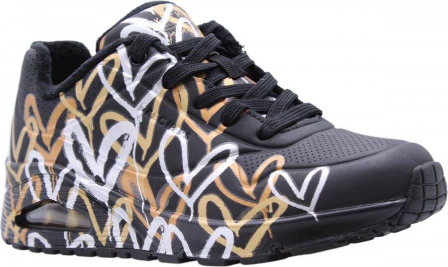 Skechers Sneakers UNO METALLIC LOVE Vrijetijdsschoen lage schoen veterschoen met trendy metallic-print