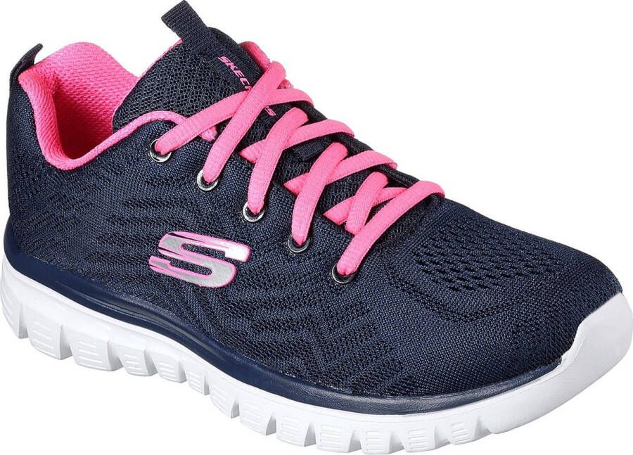 Skechers Sneakers Graceful Get Connected Vrijetijdsschoen lage schoen veterschoen in schoenwijdte G (wijd)