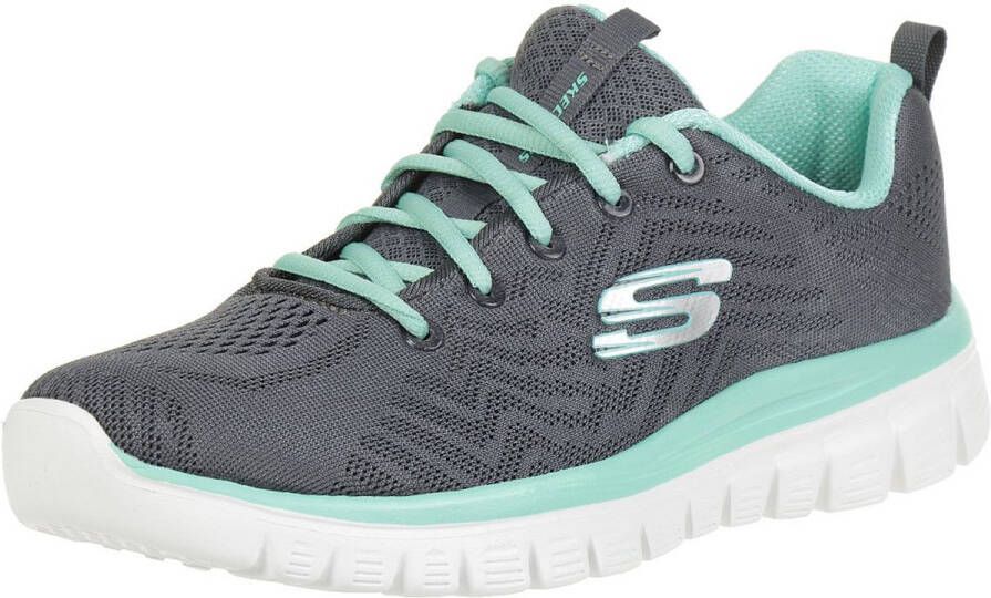 Skechers Sneakers Graceful Get Connected Vrijetijdsschoen lage schoen veterschoen in schoenwijdte G (wijd)