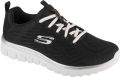 Skechers Sneakers Graceful Get Connected Vrijetijdsschoen lage schoen veterschoen in schoenwijdte G (wijd) - Zwart