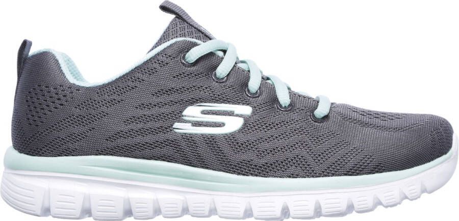 Skechers Graceful-Get Connected 12615-CCGR Vrouwen Grijs Sneakers Sportschoenen