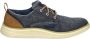 Skechers Vintage Gewassen Canvas en Suède Oxford Sneaker Blue Heren - Thumbnail 1