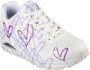 Skechers Sneakers met sleehak UNO-SPREAD THE LOVE Vrijetijdsschoen lage schoen veterschoen met coole graffiti-print - Thumbnail 11