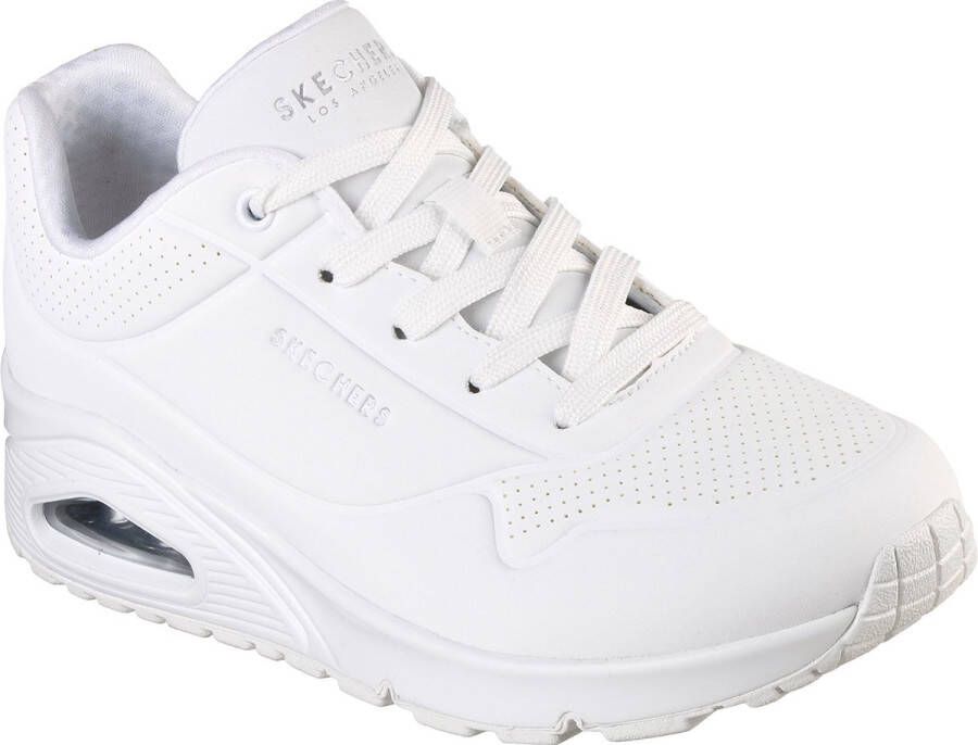 Skechers Skecher Street Uno -STAND ON AIR dames WIDE FIT sneaker 73690W wit
