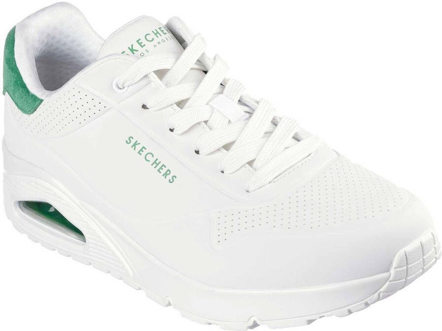 Skechers Street Uno Suited on Air Herensneakers 183004 WGR wit groen