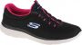 Skechers Summits 12980-BKHP Vrouwen Zwart Sneakers - Thumbnail 4