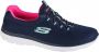Skechers Summits 12980-NVHP Vrouwen Marineblauw Sneakers - Thumbnail 4