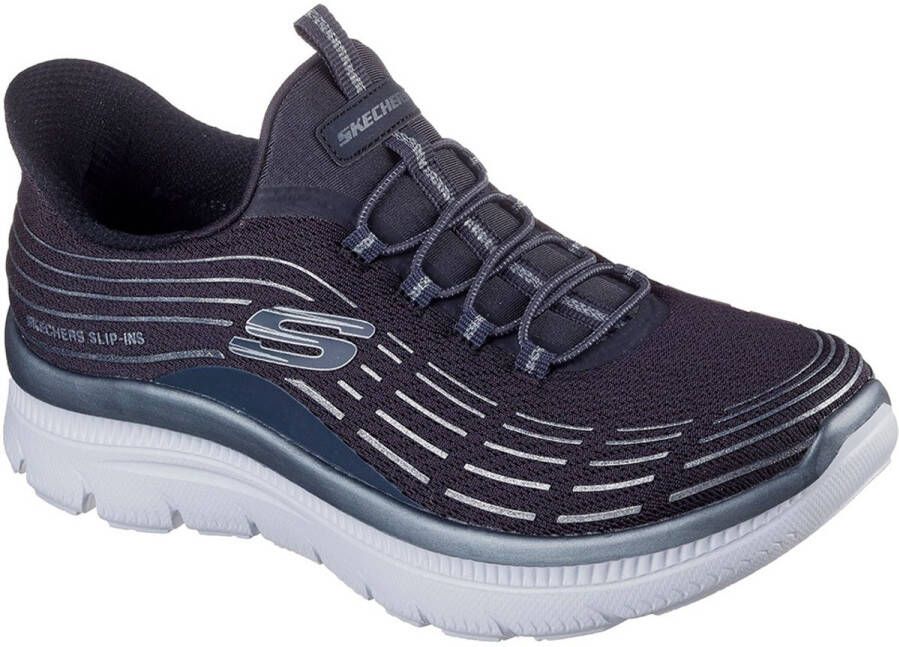 Skechers Summits Plus Soft Luster Schoenen Zonder Veters Blauw Vrouw