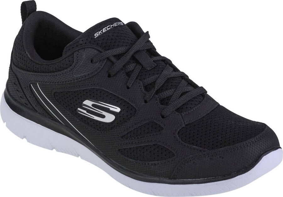 Skechers Summits Suited 12982-BKW Vrouwen Zwart Sneakers Sportschoenen