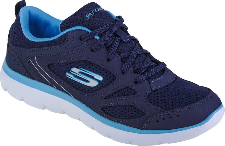 Skechers Summits Suited 12982-NVBL Vrouwen Marineblauw Sneakers Sportschoenen