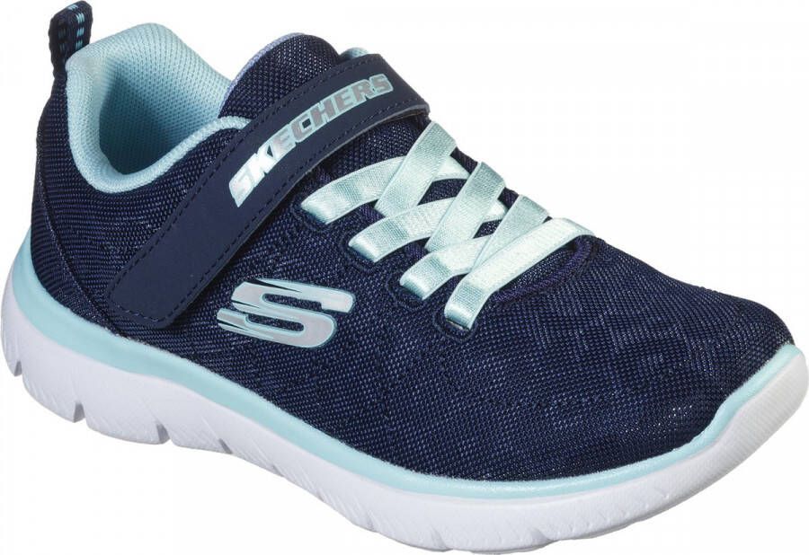 Skechers Summits Worth Wild Meisjes Sneakers Blauw