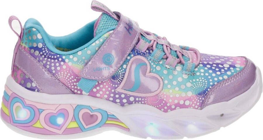 Skechers Sweetheart Lights Meisjes Sneakers Lavender Multi