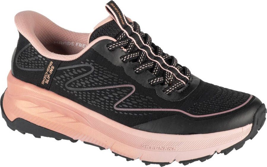 Skechers Switch Back Mist Black Pink Wandelsneakers Dames